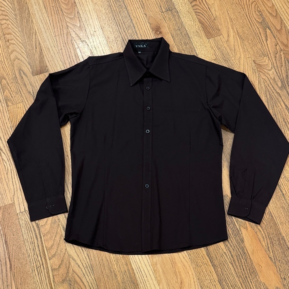 Men's Classic Black Dress Shirt